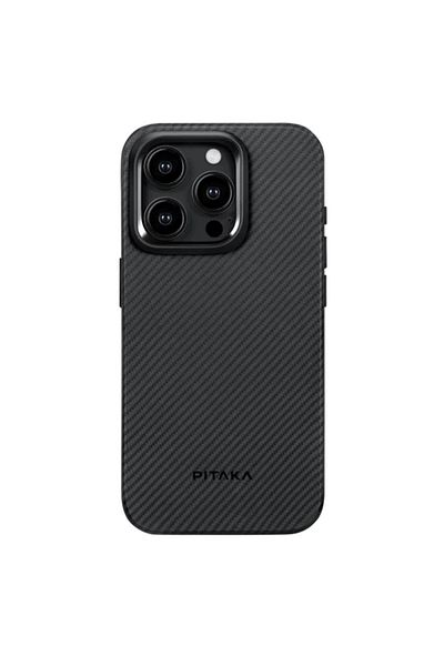 PITAKA Husa MagEZ Pro 4 Aramida 600D iPhone 15 Pro, MagSafe Negru / Gri