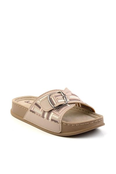 Bambi Beige Multicolor Women's Slippers K04099500109