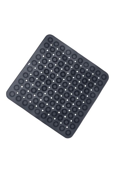 MAİN SHOP Anti-Slip, Water Drainage, Massage Mat with Suction Cup for Bathroom Shower Tub -54X54Cm M-150