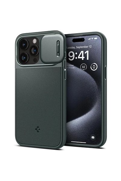 Spigen Case Optik Armor Magsafe Iphone 15 Pro Max Abyss Green