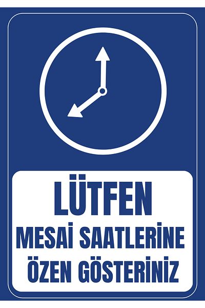 Girl Power 35 X 50 Please Show Care for Time Clocks Foil Printing Sticker Warning Sign