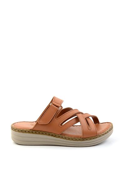 Bambi Taba Leather Women's Slippers K04281030603