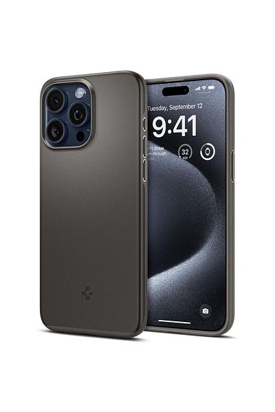 Spigen Thin Fit iPhone 15 Pro Gunmetal case