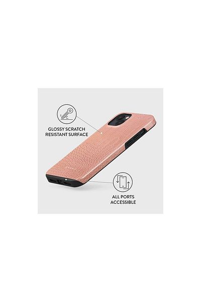 BURGA Husa iPhone 14 Plus Dual Layer Pink Croco