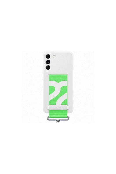 Samsung Husa Originala Galaxy S22 Plus Silicone Cover with Strap White