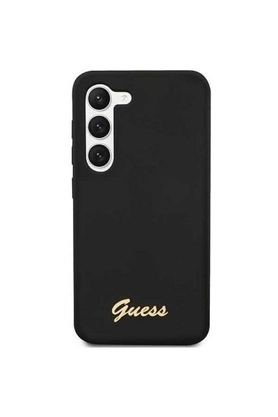 Guess Case Liquid Silicone Metal Logo Samsung Galaxy S23 Black