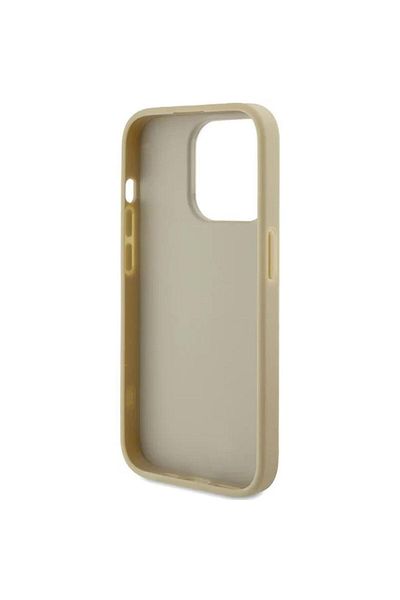 Guess Husa Fixed Glitter 4G Metal Logo iPhone 15 Pro Max Auriu