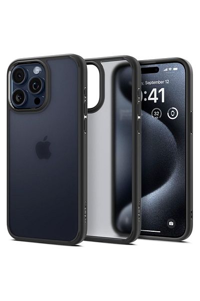 Spigen Husa Ultra Hybrid iPhone 15 Pro Max Frost Black