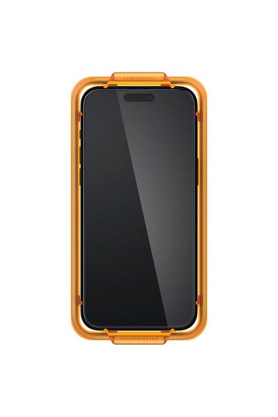 Spigen Glass Tr Alignmaster Screen Protector for iPhone 15 Plus, Mounting Kit, 2 Pieces/Pack Black