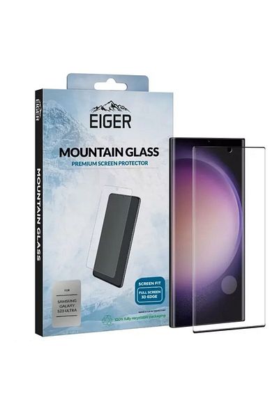 EIGER Folie Sticla 3D Mountain Glass Samsung Galaxy S23 Ultra Clear