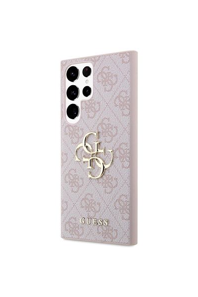 Guess Pu Case 4g Metal Logo Samsung Galaxy S24 Ultra Pink