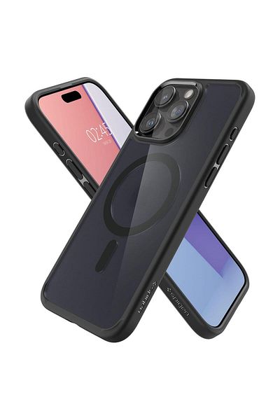 Spigen Ultra Hybrid Magsafe Iphone 15 Pro Frost Black case