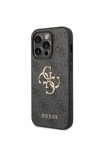 Guess Case Pu 4g Metal Logo Iphone 15 Pro Gray