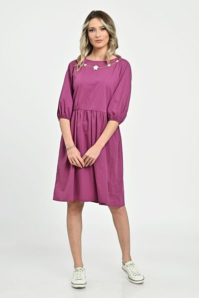 Eranthe Rochie Medie Dama V265, Fucsia pictata
