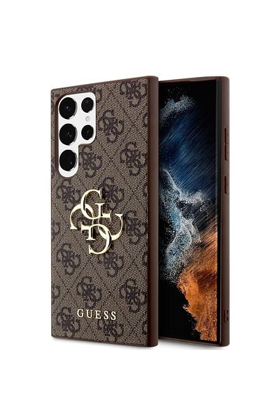Guess Pu 4g Metal Logo Samsung Galaxy S24 Ultra Case Brown