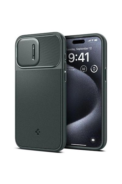 Spigen Case Optik Armor Magsafe Iphone 15 Pro Max Abyss Green