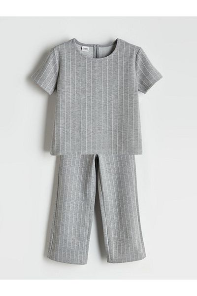 LC Waikiki Lcw Crew Neck Girl's T-Shirt and Pants