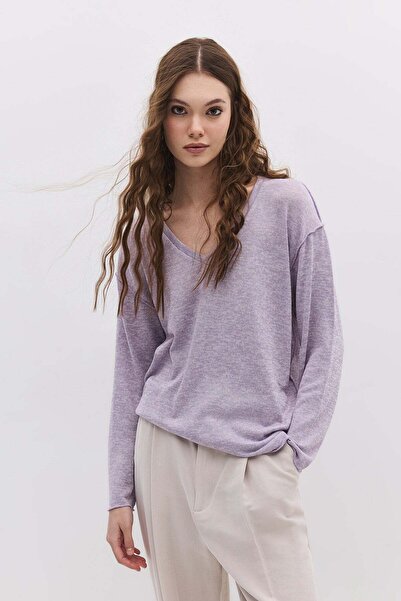 No Matter What Langärmelige Bluse mit V-Ausschnitt