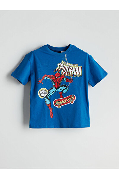 LC Waikiki Tricou cu imprimeu Spiderman pentru băieți, Colecția Shining Store