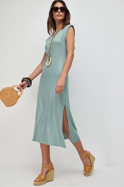 No Matter What Midikleid aus glitzerndem Stoff