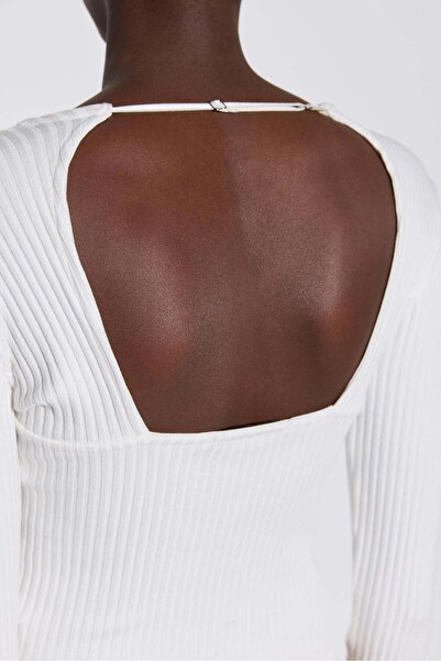 No Matter What Gerippte, strukturierte lange Bluse