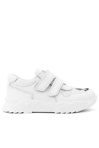 Rakerplus Tbons Special Design Genuine Leather White Girls Sneakers Shoes