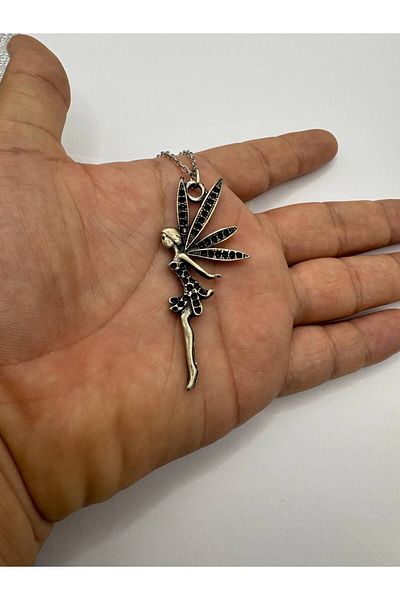 Herşey Nota Unisex Necklace with Flower Fairy Figure – Nature Inspired Fairytale Design with 60 cm Chain