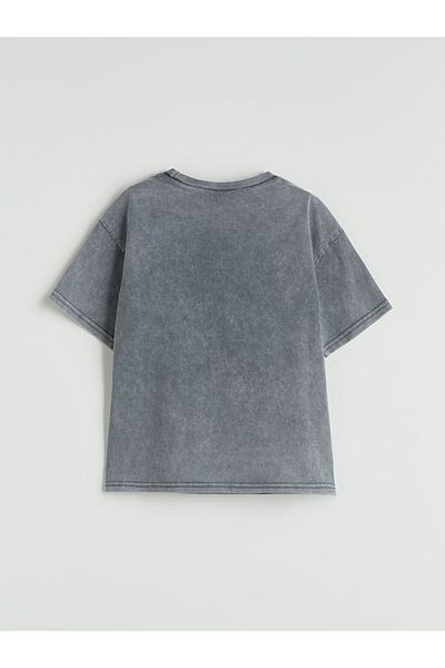 LC Waikiki Blue Crew Neck Girl's T-Shirt