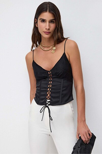 No Matter What Oberteil mit Spitzendetails vorne