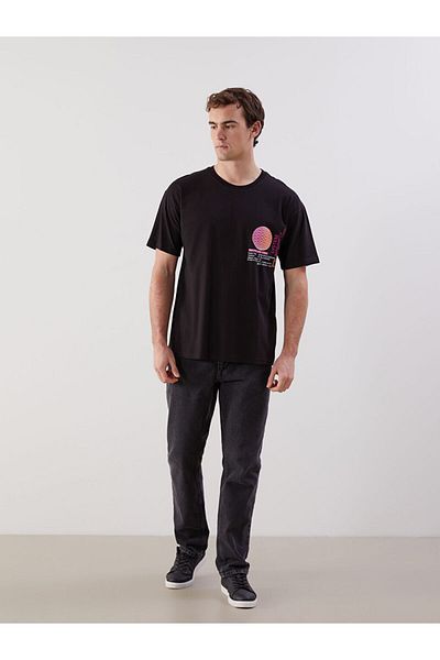 LC Waikiki Ανδρικό Tisort με στάμπα Crew Neck New Season - S5J846Z8