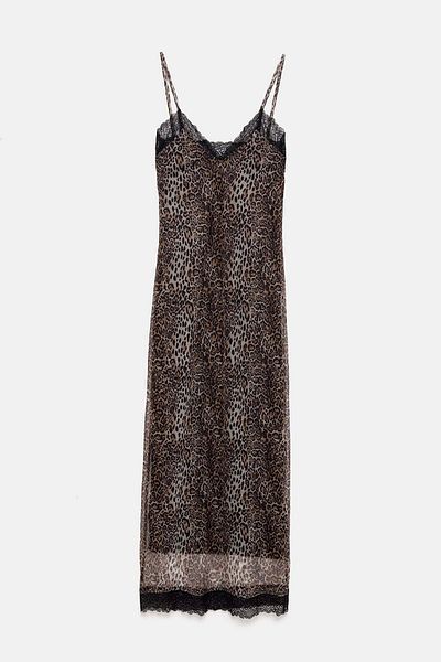 No Matter What Midikleid mit Leopardenmuster