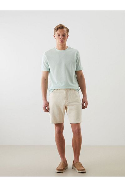 LC Waikiki Crew Neck Short Sleeve Men's Textured T-Shirt