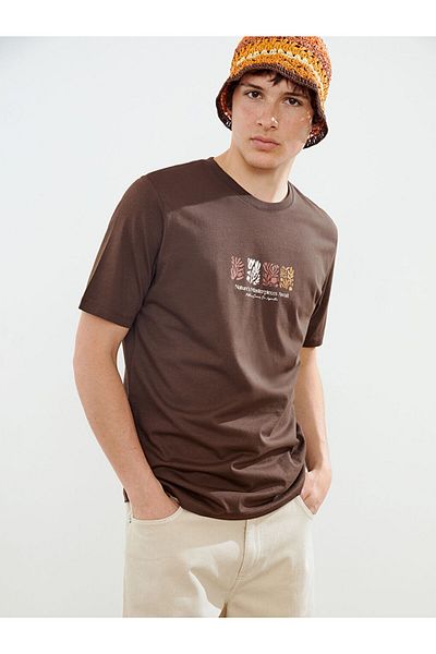 LC Waikiki Crew Neck Printed Combed Cotton Men's T-Shirt
