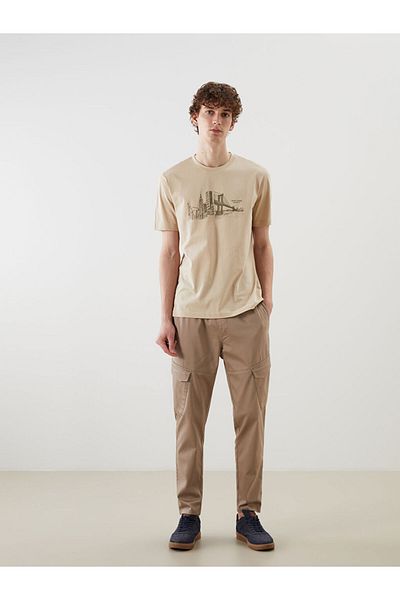 LC Waikiki Lcw Crew Neck Printed Combed Cotton Men's T-Shirt