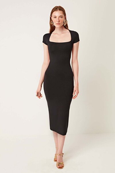 No Matter What Midi-langes Kleid mit eckigem Ausschnitt