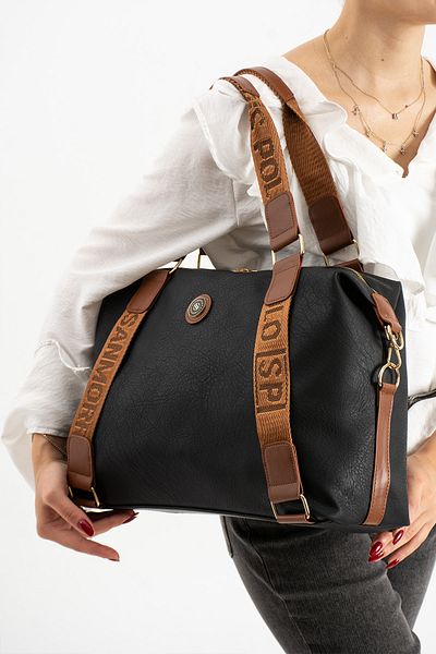 Lifonbag Women's Multi-Eye Adjustable Cross Strap Large Size Polo Hand and Shoulder Bag