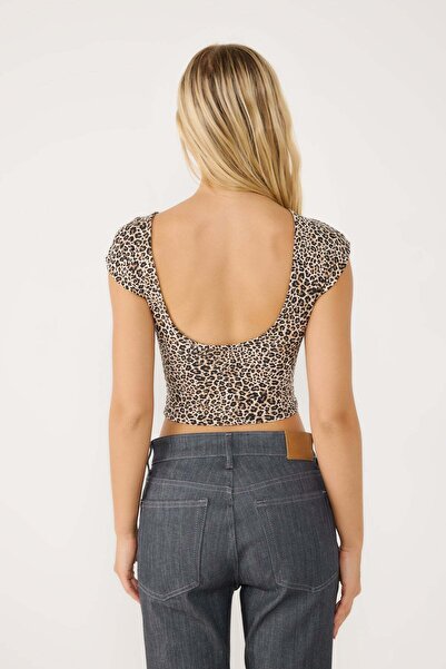 No Matter What Rückenfreier Body mit Leopardenmuster