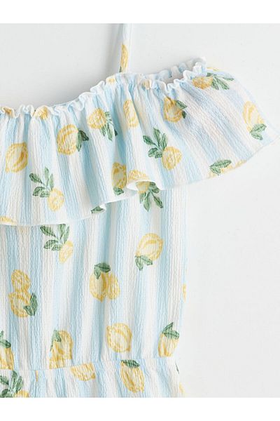 LC Waikiki Boat Neck Girl's Jumpsuit