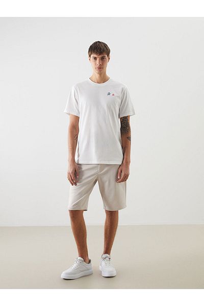 LC Waikiki Text Printed Men's Combed Cotton T-Shirt