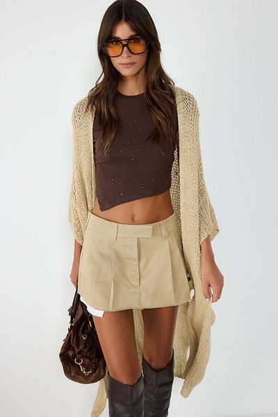 No Matter What Kurzer Bodysuit mit asymmetrischem Schnitt und Steinstickerei