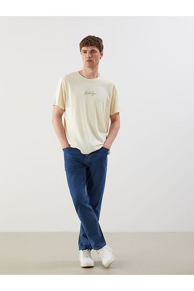 LC Waikiki New Season Crew Neck Printed Combed Cotton Men's T-Shirt - S5Jh09Z8