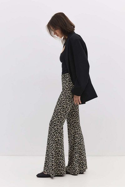 No Matter What Elastic Waist Bell-bottomed Trousers