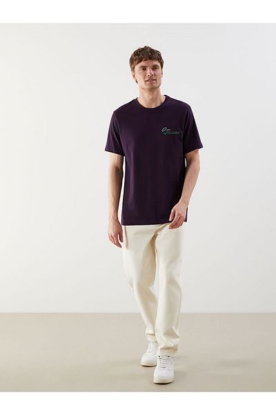 LC Waikiki New Season Crew Neck Printed Combed Cotton Men's T-Shirt - S5Jq95Z8