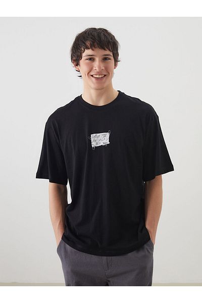 LC Waikiki Crew Neck Printed Combed Cotton Men's T-Shirt