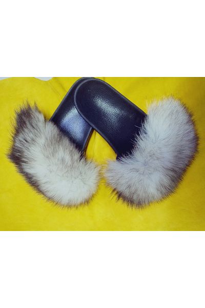 hoaryage Genuine Mink Fur Slippers