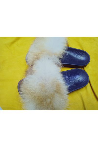hoaryage Genuine Mink Fur Slippers