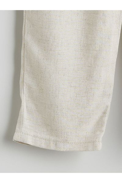 LC Waikiki New Season Elastic Waist Linen Blend Boy's Trousers - S5Lk51Z4