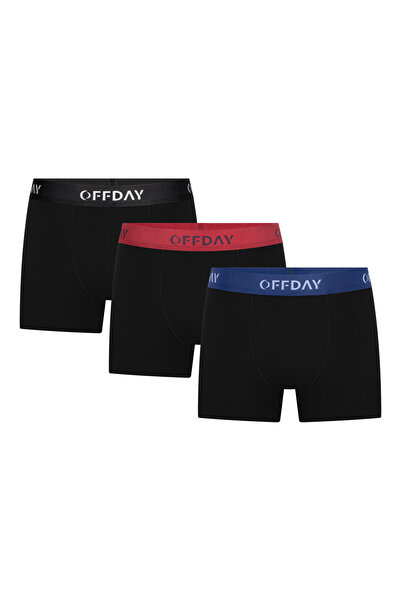 offday Airfit Erkek Spor Boxer 3’lü Siyah Karışık – Micro Modal, Terletmez, Esnek Ve Hafif, Kutulu