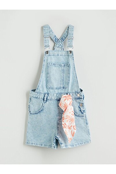 LC Waikiki LCW Kids Kare Yaka Kız Çocuk Jean Salopet