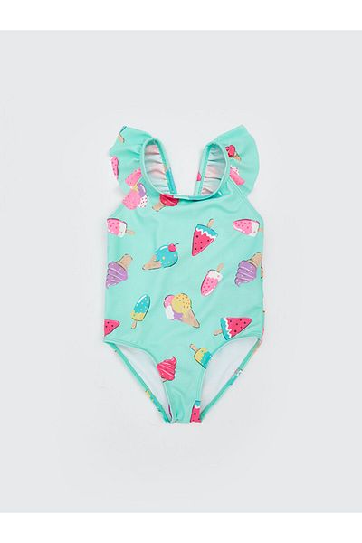LC Waikiki Fruit Printed Girl's Swimsuit